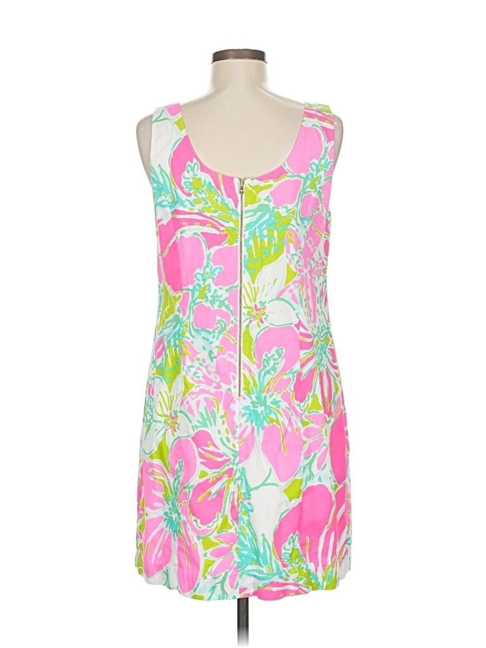 Lilly Pulitzer Sleeveless Cotton Shift Dress – Size 8 – Pink Tropical Print - Picture 3 of 7